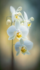 Fototapeta na wymiar Closeup beautiful orchid flower with white color, wallpaper background.