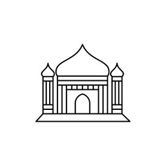 mosque icon vector logo design