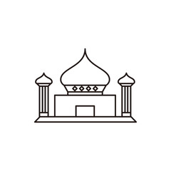 mosque icon vector logo design