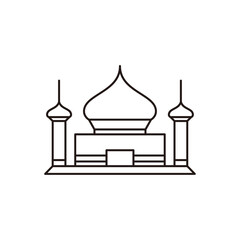 mosque icon vector logo design