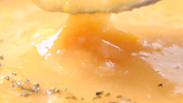 Spoon the creamy corn potage