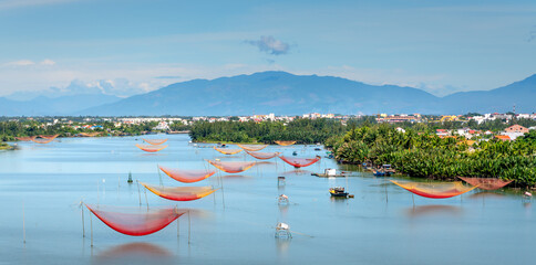 Cua Dai fishing, a typical cultural feature of the Thu Bon river region. In Cua Dai fishing...