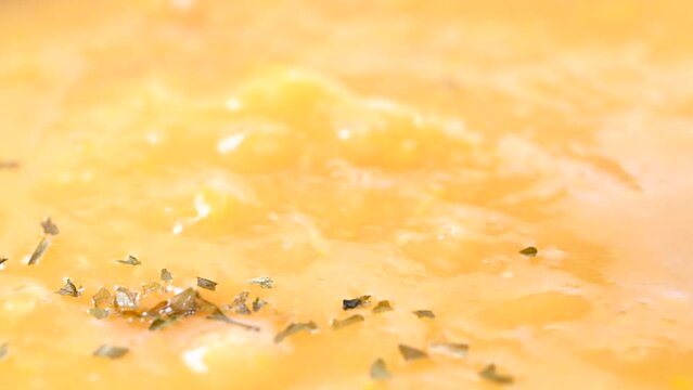 Spoon the creamy corn potage