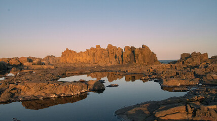 sunset in the quarry