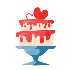 Birthday cake isolated illustration