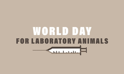 Fototapeta premium world day for laboratory animals. Template for background, banner, card, poster 