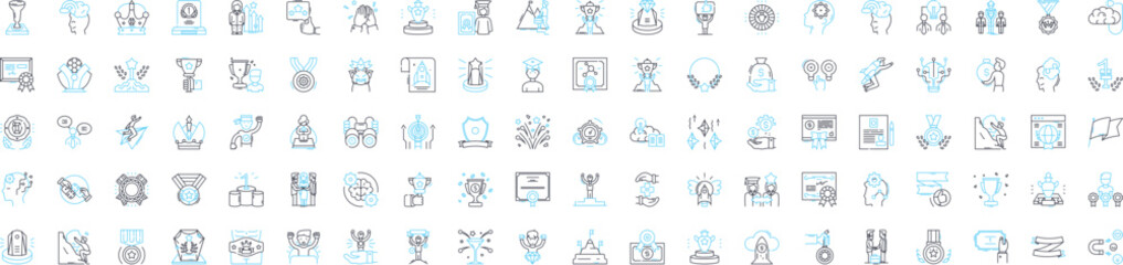 Fototapeta premium Development process vector line icons set. Process, Development, Planning, Implementation, Design, Management, Analysis illustration outline concept symbols and signs