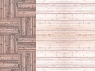 建築物の床材　デザインされた木目のフローリング　ベージュカラー
