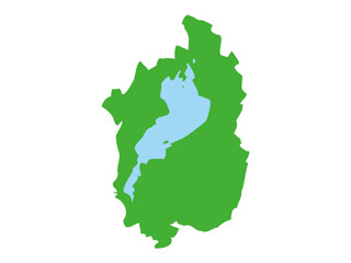 滋賀県と琵琶湖の形