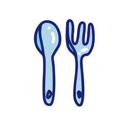 Summer Travel spoon and fork