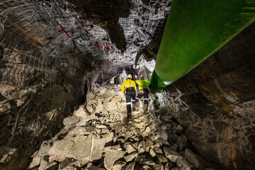 Miners undergound at a mine site in Australia