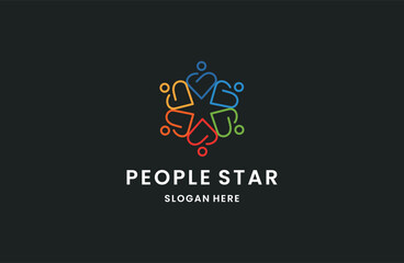  Star people care logo and symbol template .