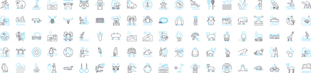 Camping life vector line icons set. Camping, Life, Outdoors, Tent, Sleeping, Bag, Hammock illustration outline concept symbols and signs