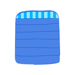 camping sleeping bag cartoon vector illustration