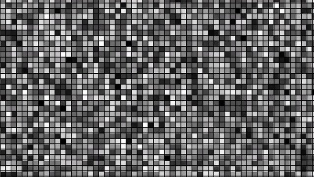 Motion geometric black white square pattern background.