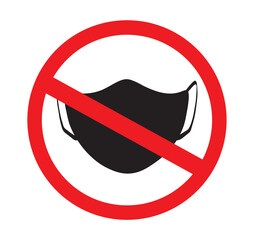 Face mask not allowed. Face mask ban.