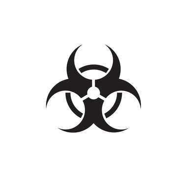 Biohazard sign. Danger virus sign. Biohazard vector icon.