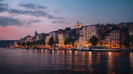 Fototapeta premium view of the town country