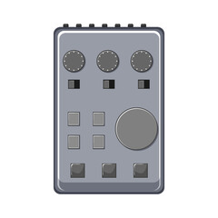 digital audio interface cartoon vector illustration