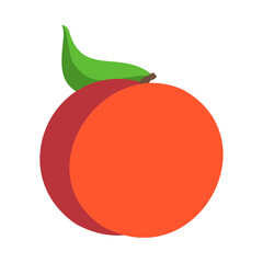 ネクタリン。フラットなベクターイラスト。
Nectarine. Flat designed vector illustration.