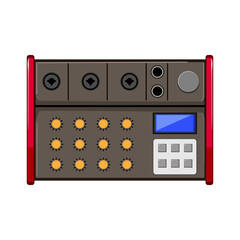 Fototapeta premium studio audio mixer cartoon vector illustration
