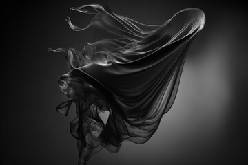 Elegant fashion flying satin silk cloth design for product display. Illustration