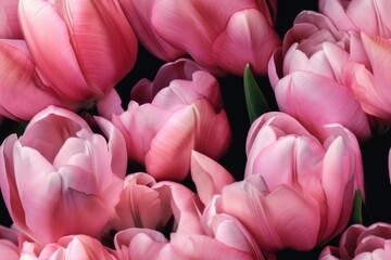 Fototapeta premium Spring Pink, Purple, Magenta, White Tulip Tulips Flower Flowers Seamless Repeating Repeatable Texture Pattern Tiled Tessellation Background Image