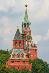 Moscow Kremlin and St. Basil's Cathedral, Moscow, Russia. Old Red Square is the main tourist...