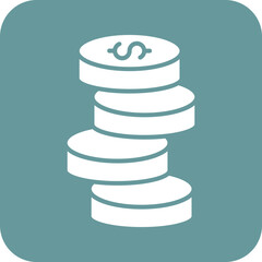 Vector Design Stack Of Coins Icon Style