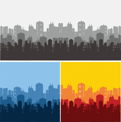 Fototapeta premium city skyline silhouette vector image