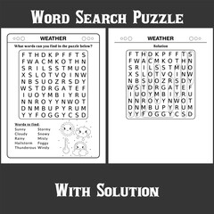 Word Search Puzzle for Kdp interior