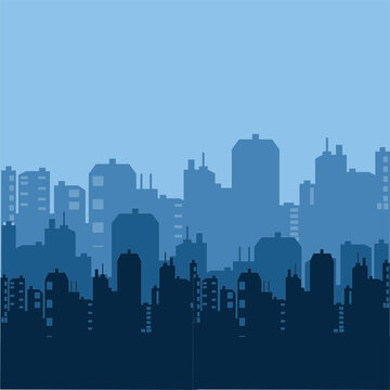 city skyline silhouette vector image illustrations