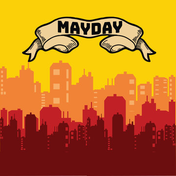 Mayday happy labour day crowd worker icon worker vector image