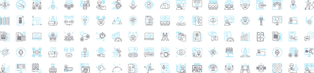 Teamwork vector line icons set. Collaboration, Synergy, Togetherness, Joint-effort, Harmony, Pooled, Partnership illustration outline concept symbols and signs