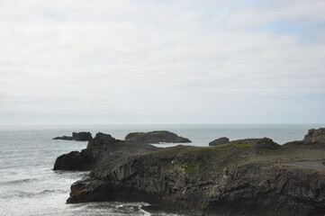 Fototapeta na wymiar Scenic view of peninsula in Dyrholaey Cape Iceland