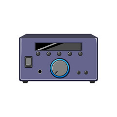 stereo digital amplifier cartoon vector illustration