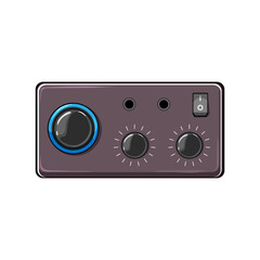 volume digital amplifier cartoon vector illustration
