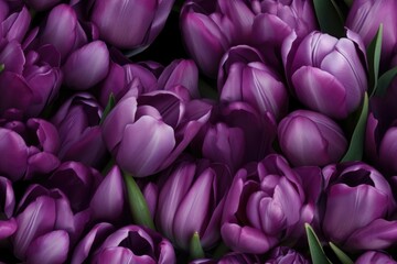 Obraz premium Spring Purple, Blue, Lavender, Tulip Tulips Flower Flowers Seamless Repeating Repeatable Texture Pattern Tiled Tessellation Background Image