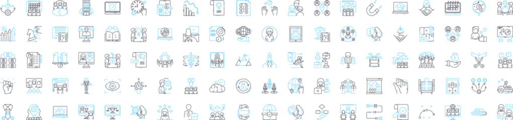 Membership organization vector line icons set. Organisation, Membership, Group, Society, Club, Fraternity, Union illustration outline concept symbols and signs