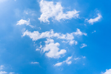 青空と白い雲のタイムラプス　4K UHD