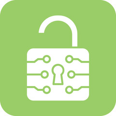Vector Design Unlock Icon Style