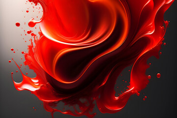 赤い絵の具の抽象的な背景テクスチャ　液体　generative ai