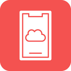 Vector Design Mobile Cloud Icon Style
