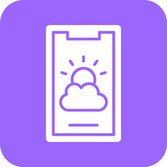 Fototapeta premium Vector Design Mobile Weather Icon Style