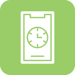 Vector Design Mobile Clock Icon Style