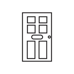Door Black and White Icon