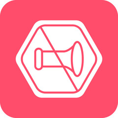 Vector Design No Horn Icon Style