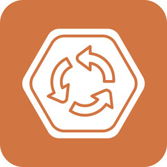 Vector Design Roundabout Icon Style