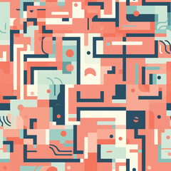 Technicolor imagination - Abstract Mindset Seamless Pattern
