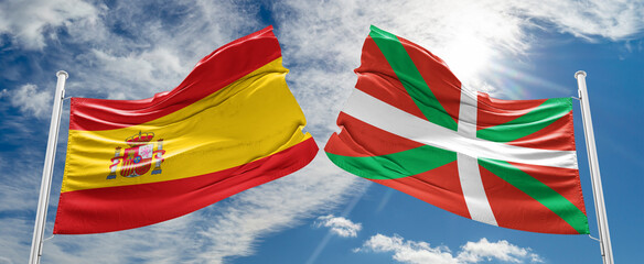 Flag of the Basque Country flag - obrazy, fototapety, plakaty
